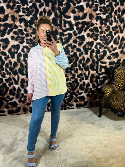JUUL STRIPE BLOUSE (T/M 46+)