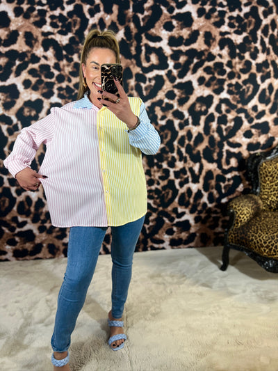 JUUL STRIPE BLOUSE (T/M 46+)