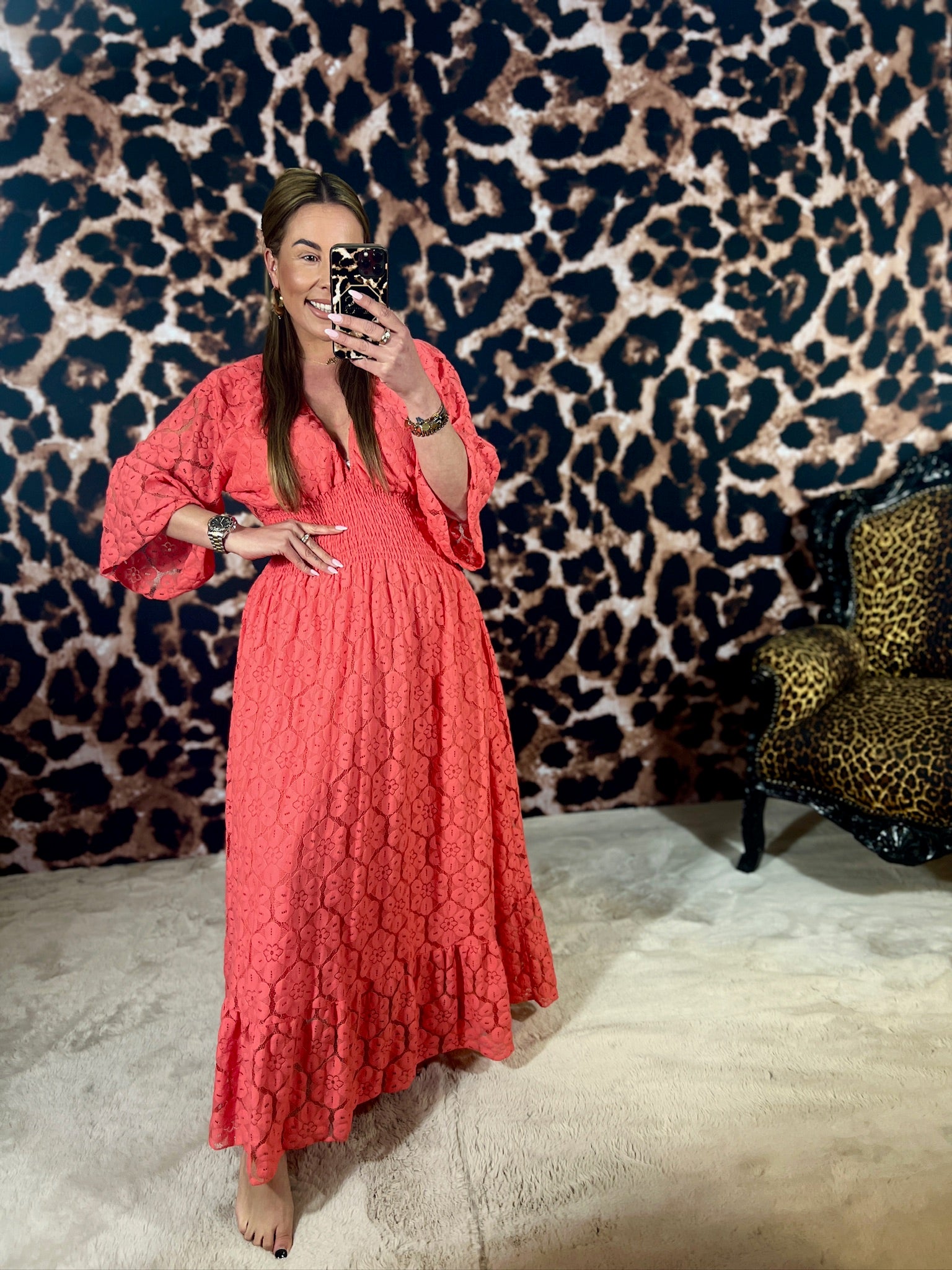 SUN FLOWER MAXI DRESS (T/M 48)