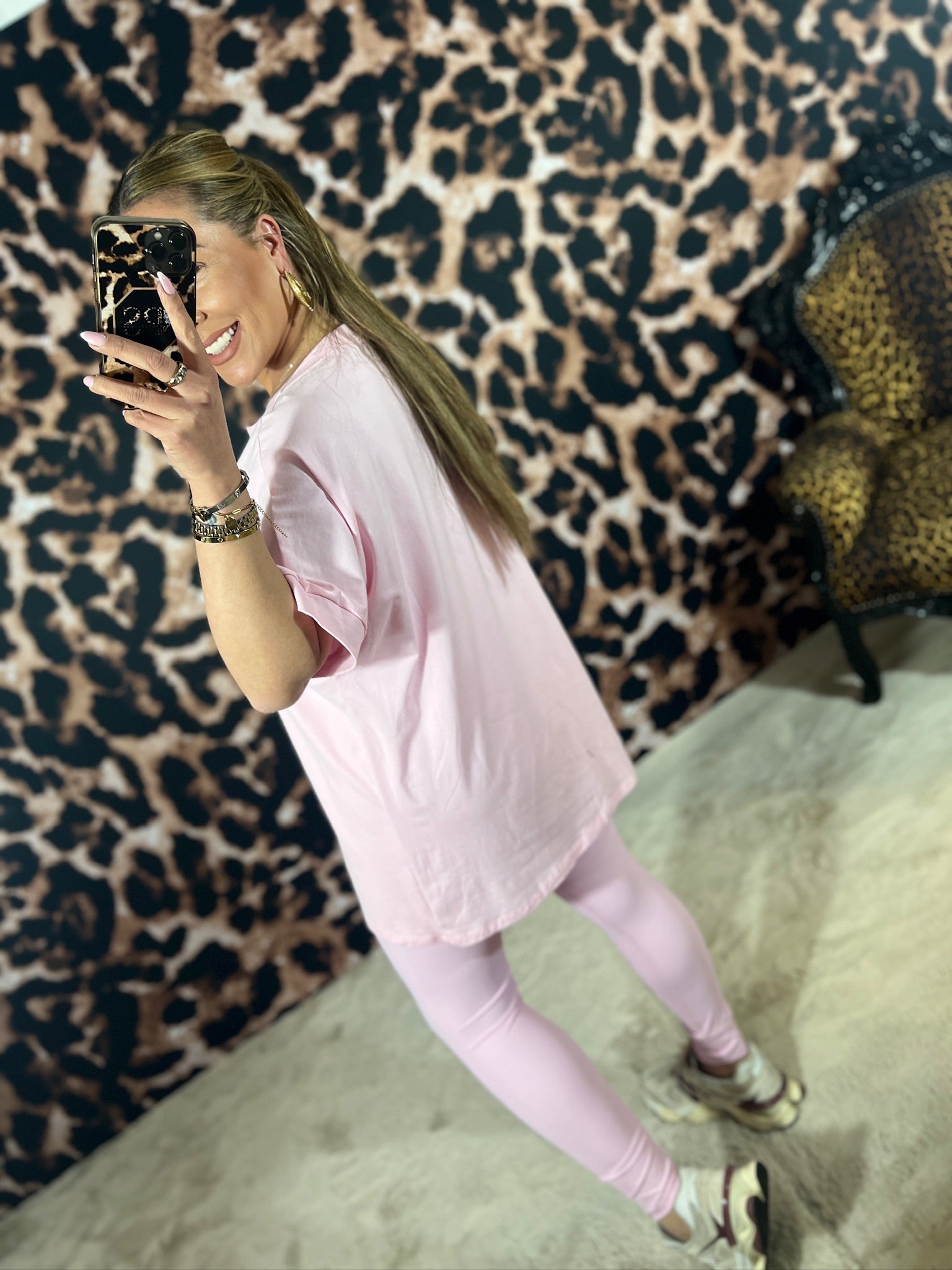 PINK TIGER OVERSIZED TEE (T/M 48)