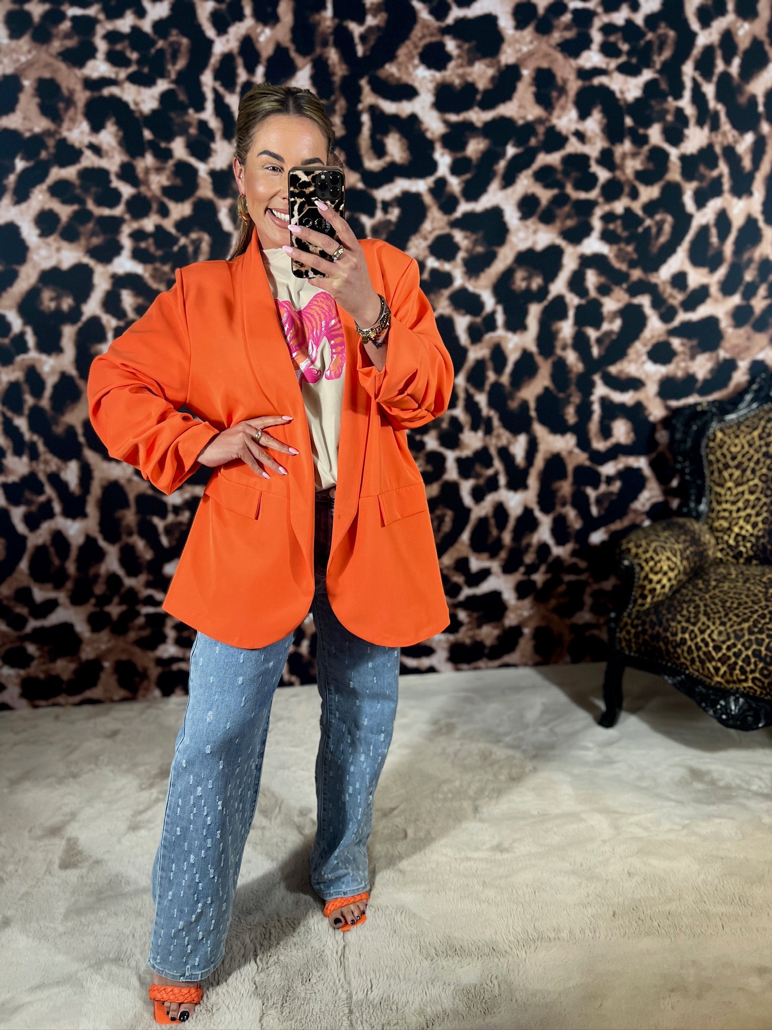 PINK TIGER OVERSIZED TEE (T/M 48)