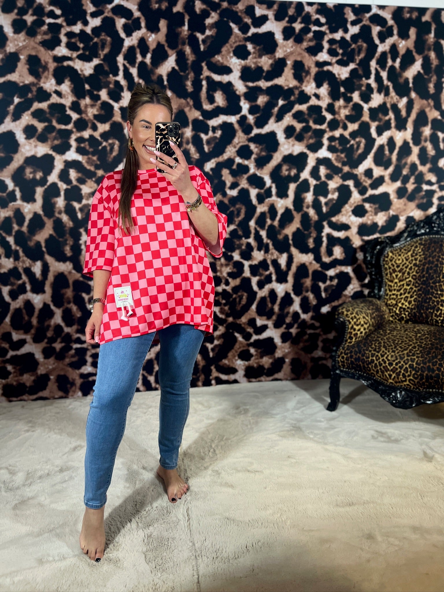 MEXY CHECK *OVERSIZED TEE* (T/M 48)