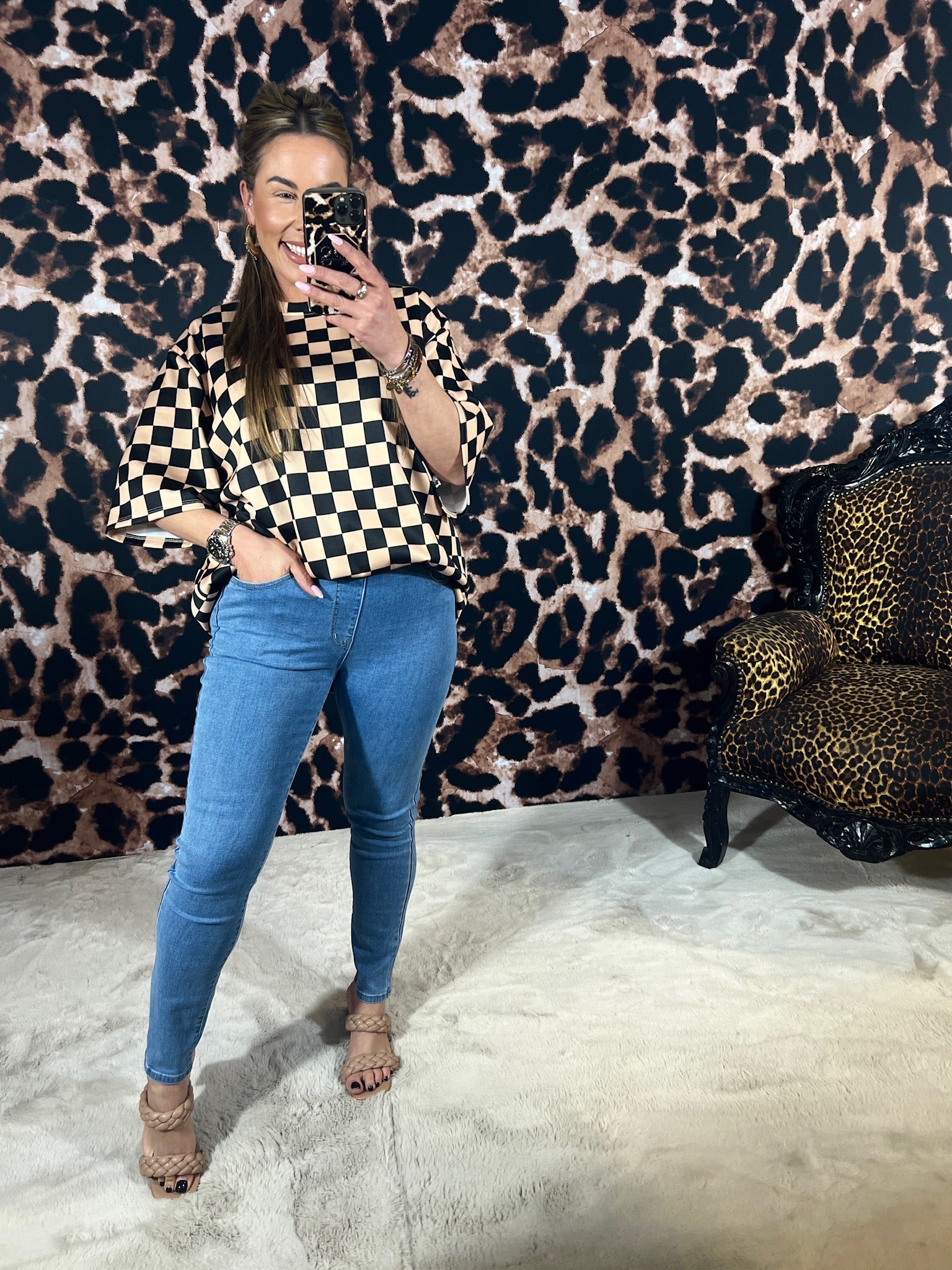 MEXY CHECK *OVERSIZED TEE* (T/M 48)