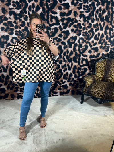 MEXY CHECK *OVERSIZED TEE* (T/M 48)