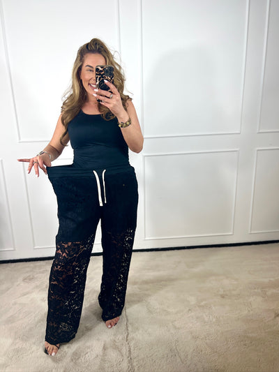LACE WIDE LEG PANTS (T/M 46+)