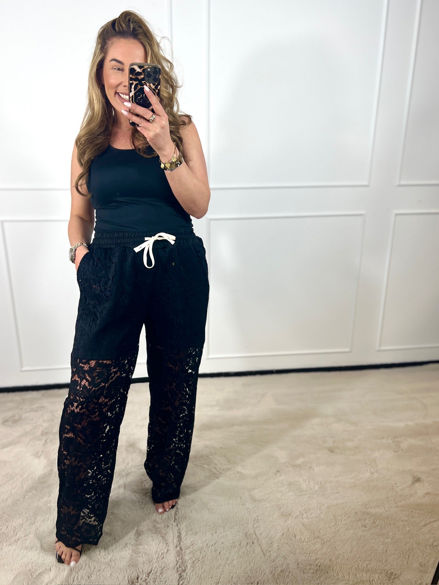 LACE WIDE LEG PANTS (T/M 46+)
