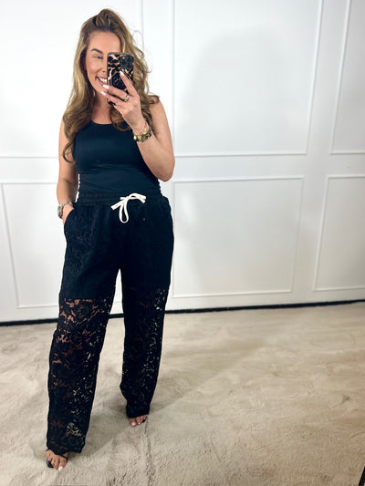 LACE WIDE LEG PANTS (T/M 46+)