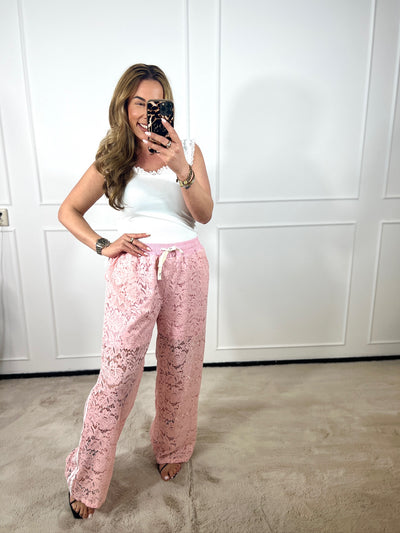 LACE WIDE LEG PANTS (T/M 46+)