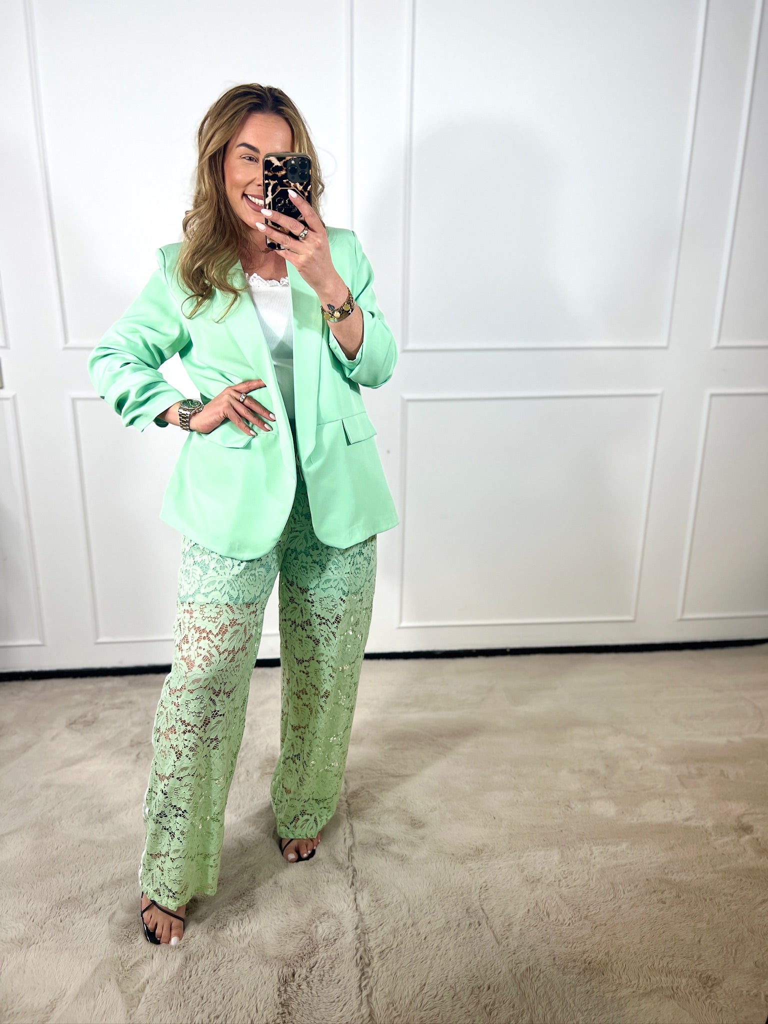 LACE WIDE LEG PANTS (T/M 46+)