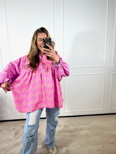 KATOENEN KENDALL BLOUSE (T/M 52/54)
