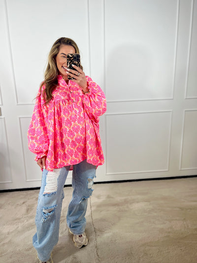 KATOENEN KENDALL BLOUSE (T/M 52/54)