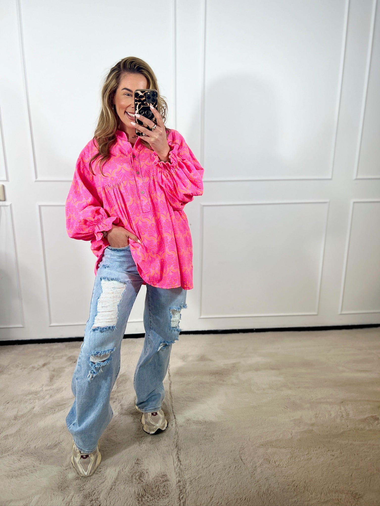 KATOENEN KENDALL BLOUSE (T/M 52/54)