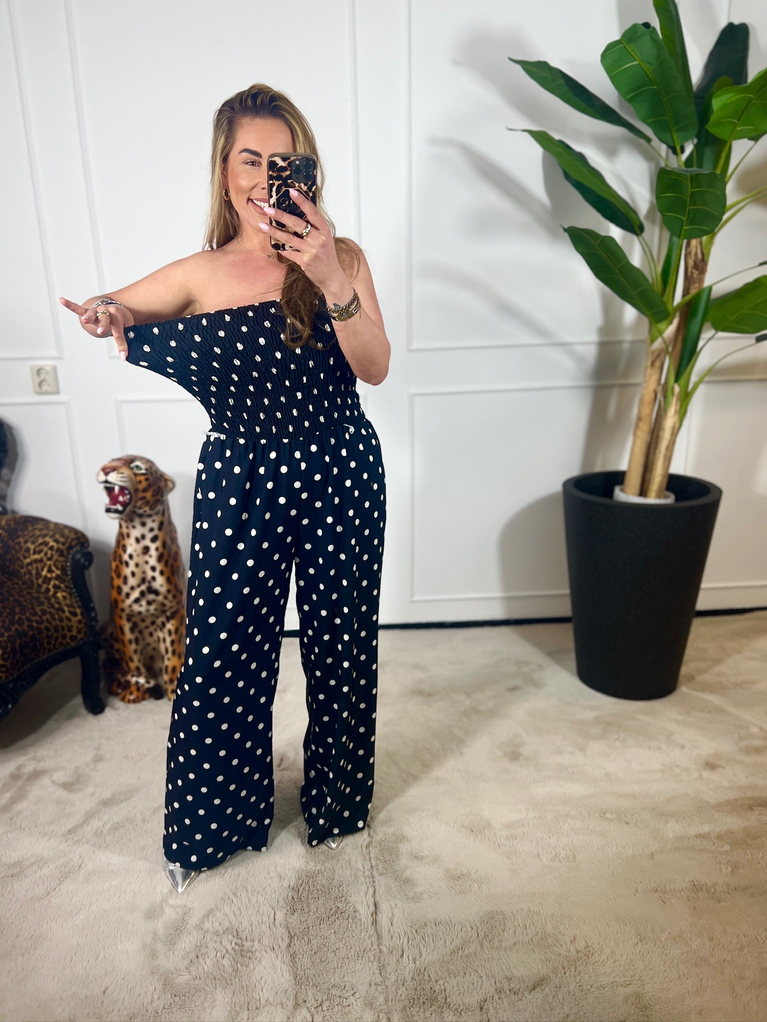 DOTTY STRAPLESS JUMPSUIT