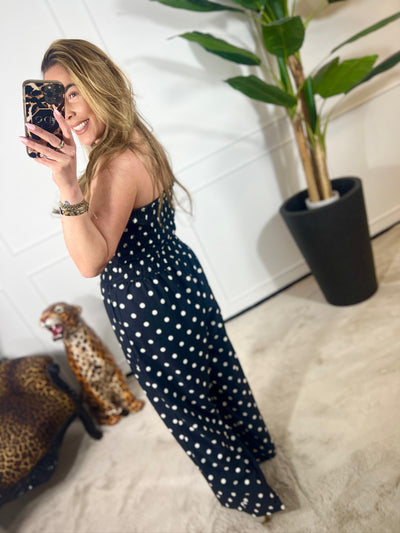 DOTTY STRAPLESS JUMPSUIT