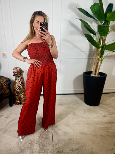 DOTTY STRAPLESS JUMPSUIT