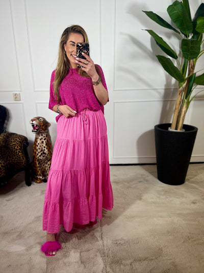 SANDRA V-HALS LUREX TOP