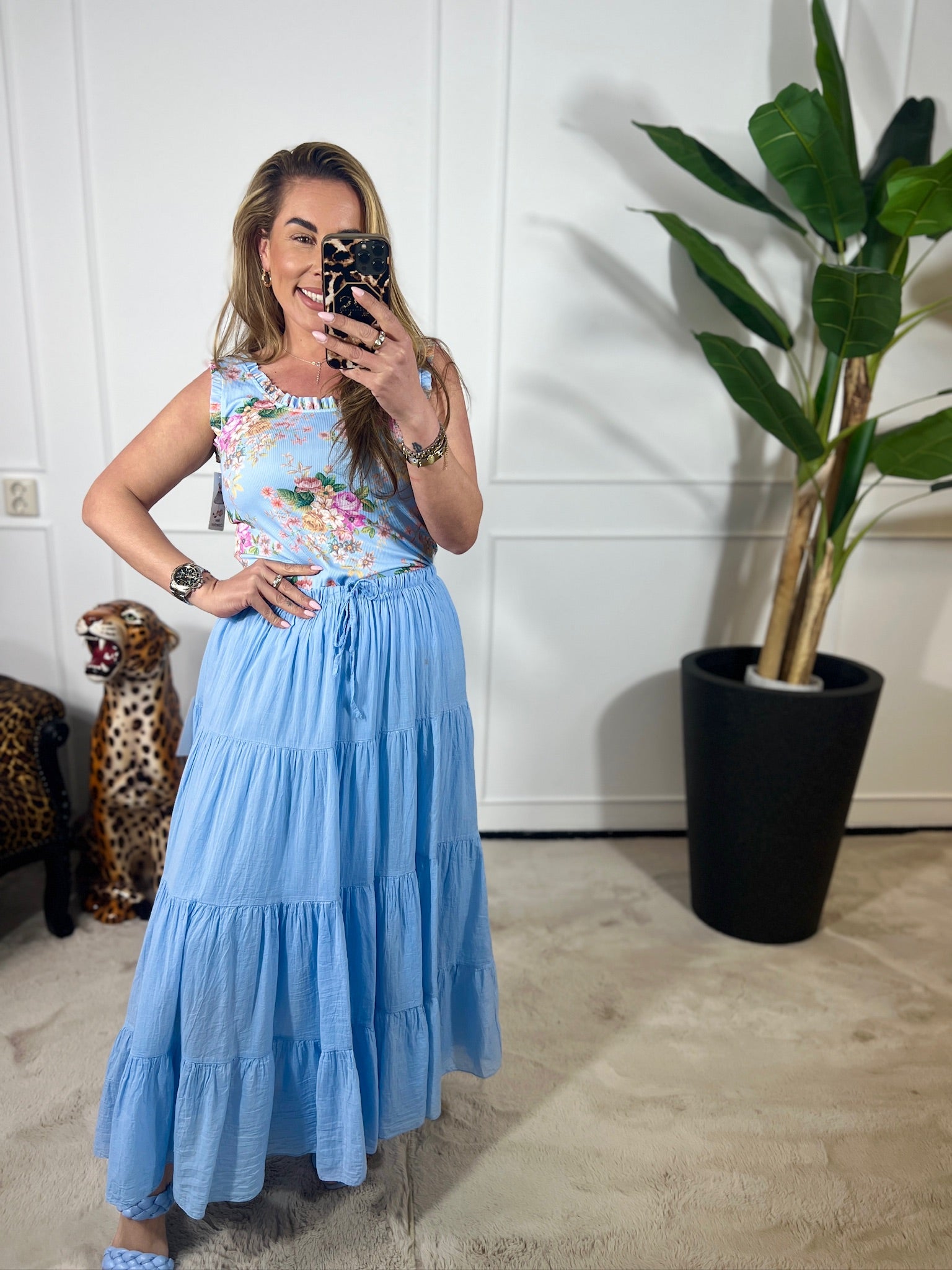 FLOWER RUFFLE TOP