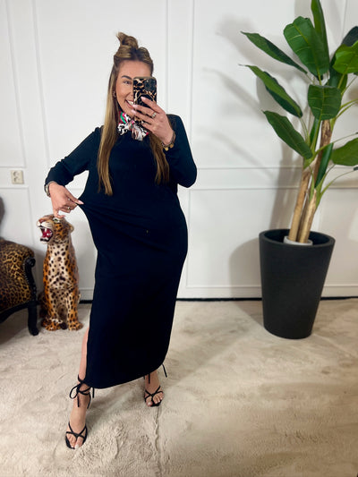 LITTLE BLACK RIB DRESS