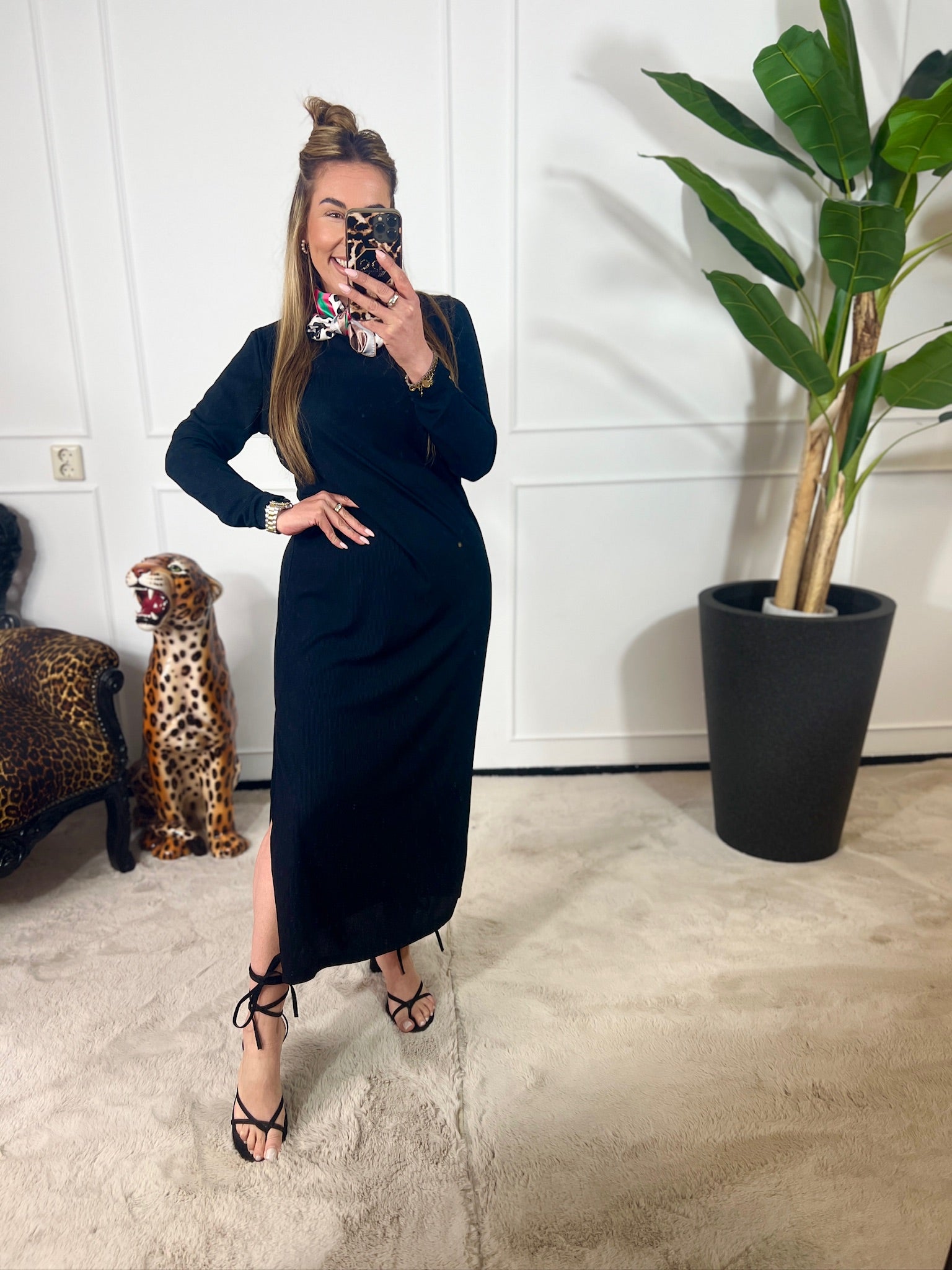 LITTLE BLACK RIB DRESS