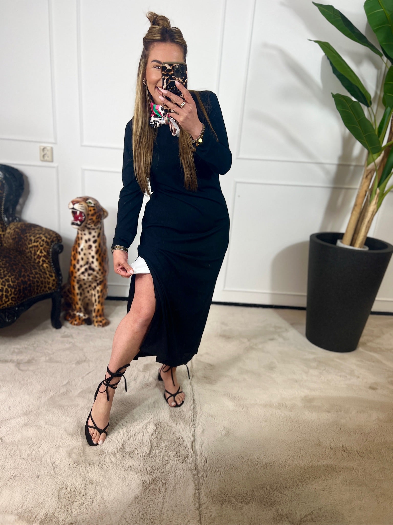 LITTLE BLACK RIB DRESS