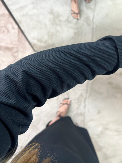 LITTLE BLACK RIB DRESS