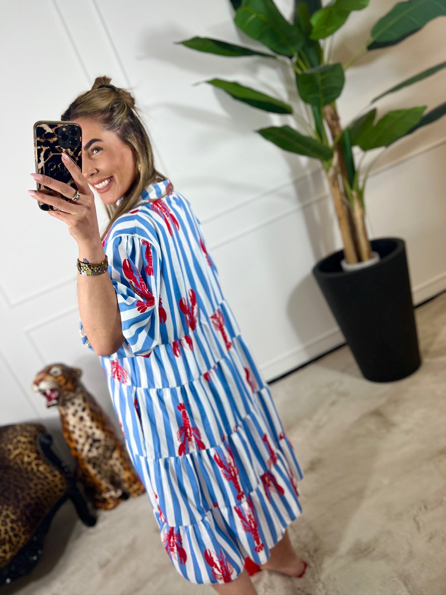 LOBSTER STRIPE DRESS