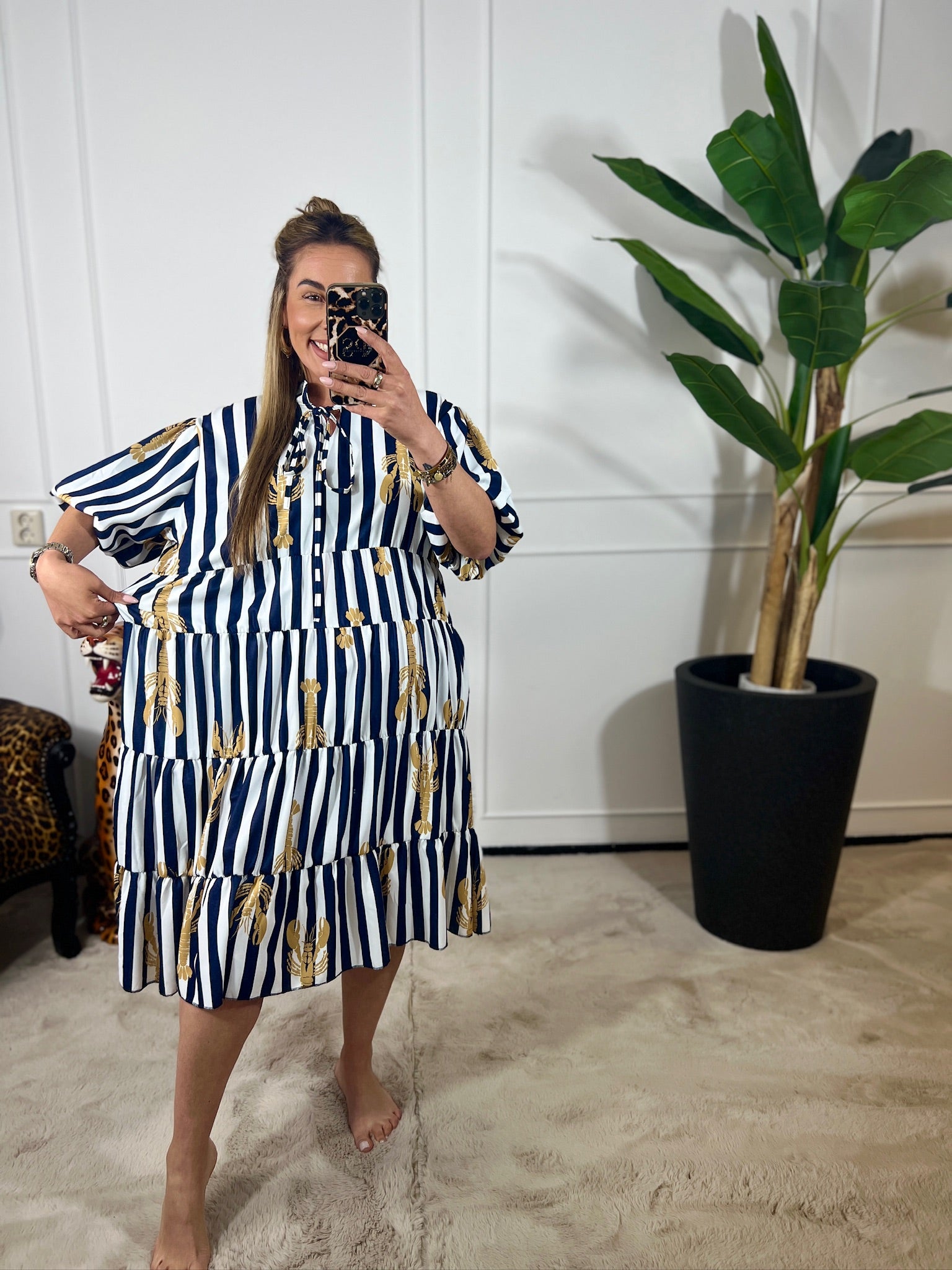 LOBSTER STRIPE DRESS
