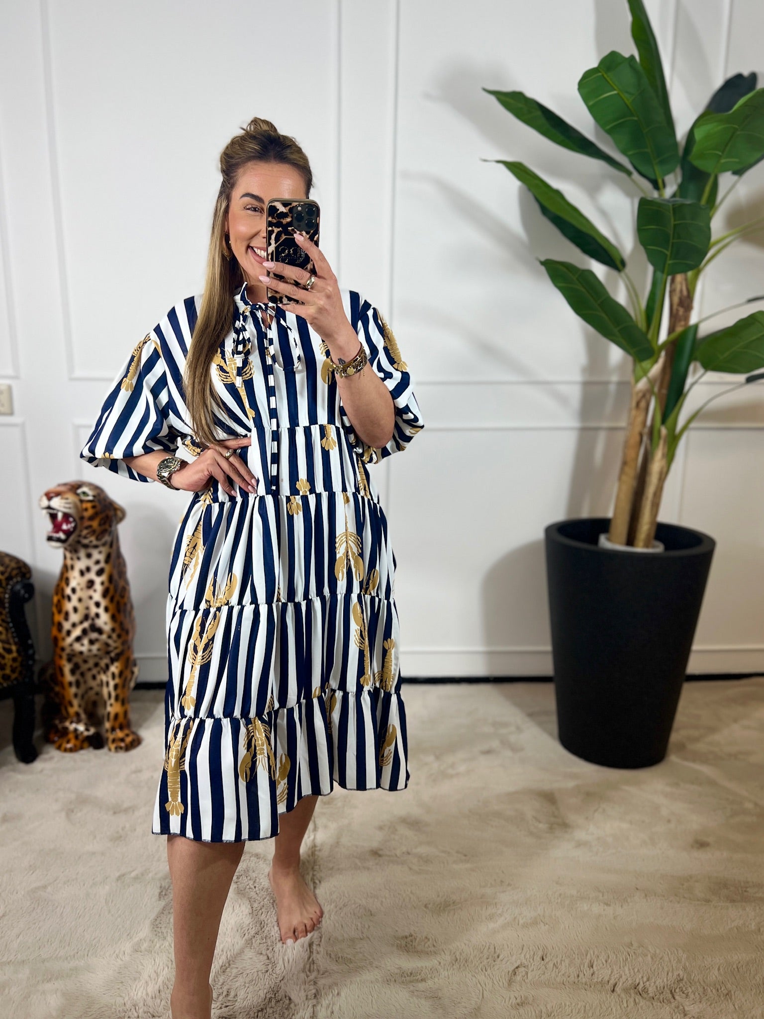 LOBSTER STRIPE DRESS