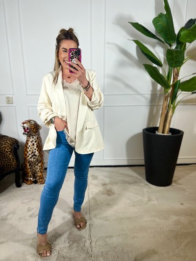 LACE SATIN TOP