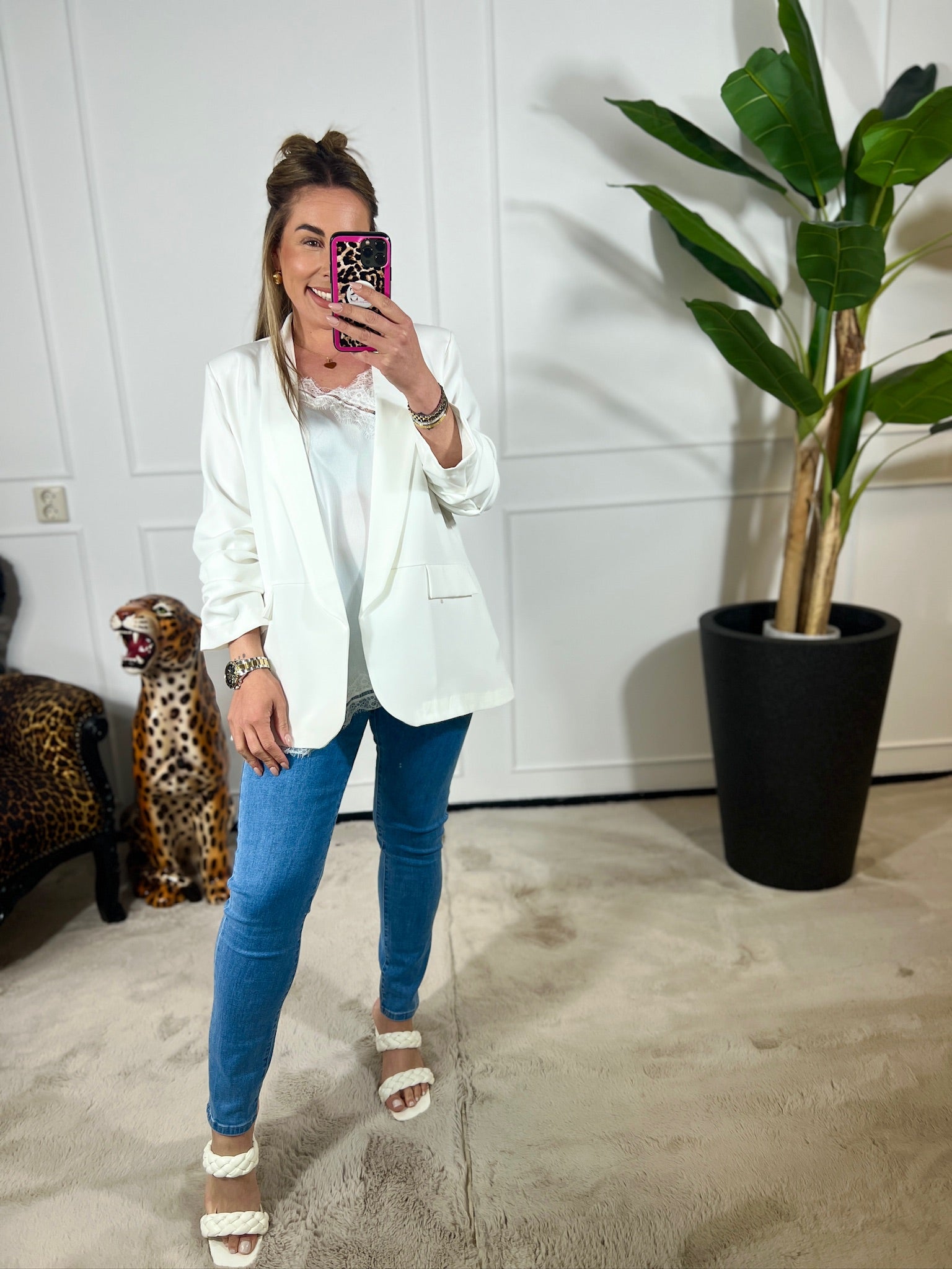 LACE SATIN TOP