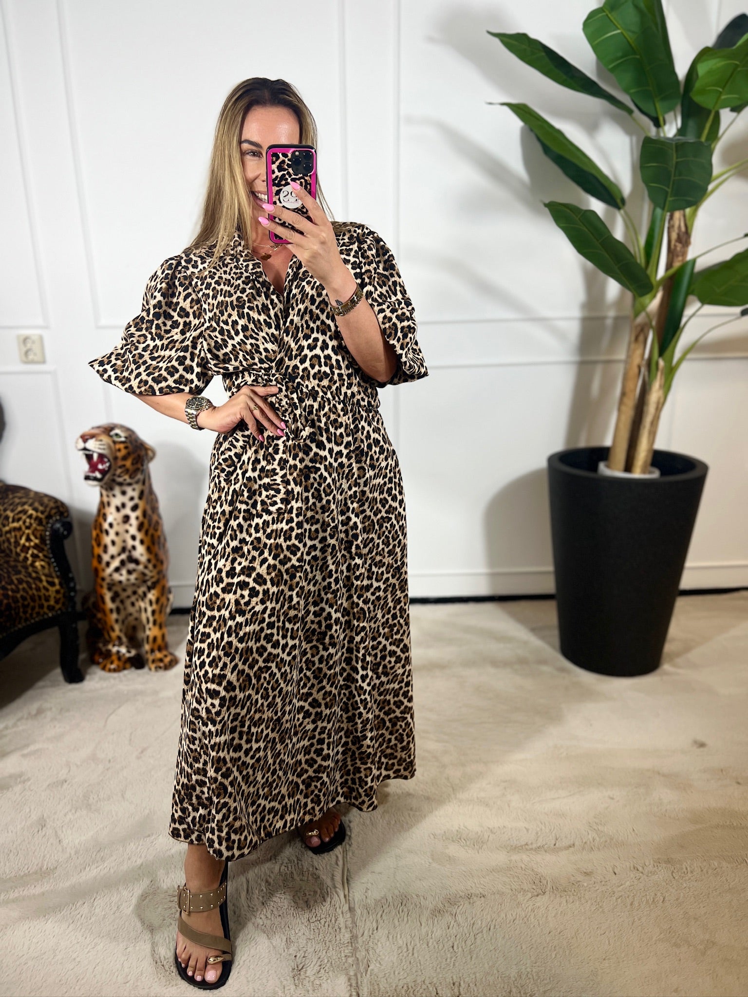 ANIMAL WRAP DRESS