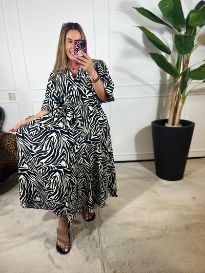 ANIMAL WRAP DRESS