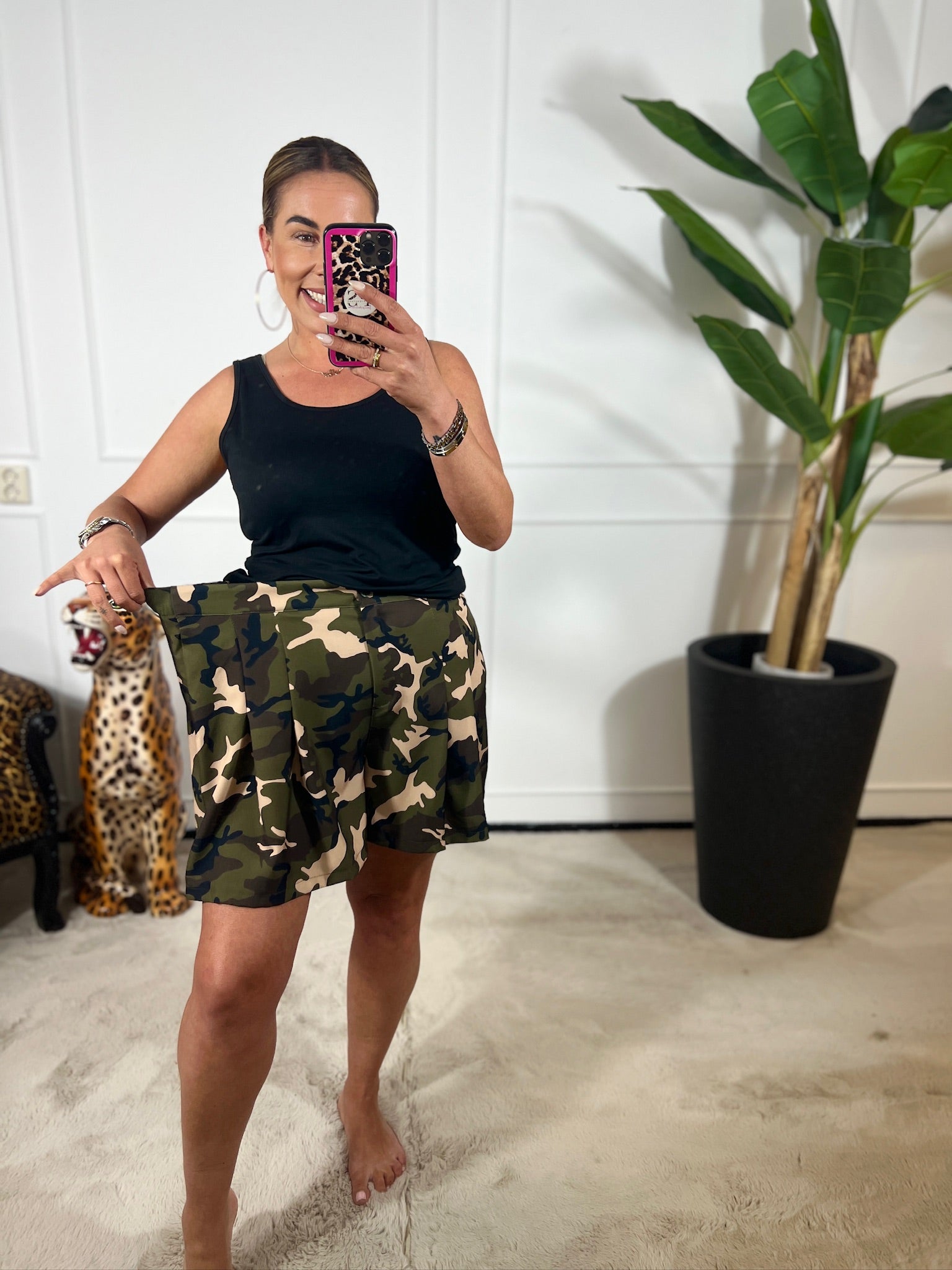 NORA ARMY SKORT