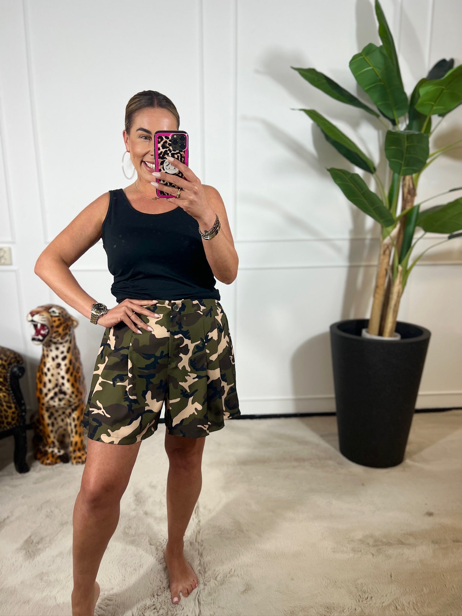 NORA ARMY SKORT