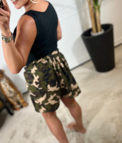 NORA ARMY SKORT