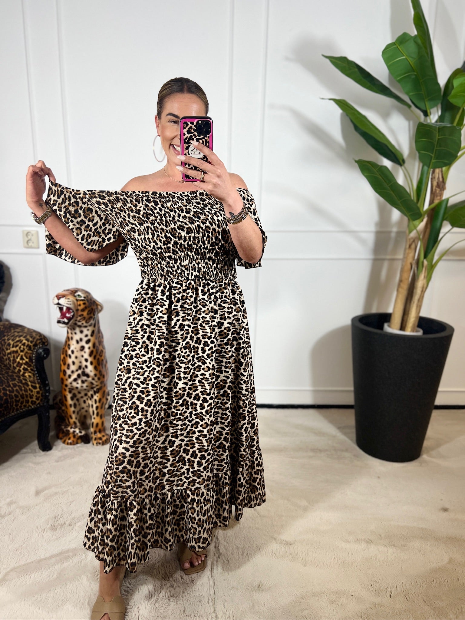 JULIE LEOPARD MAXI DRESS
