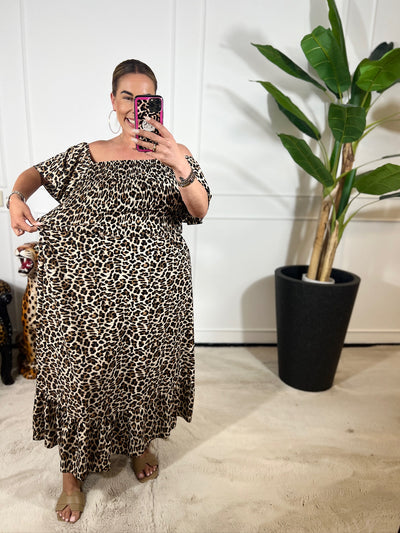 JULIE LEOPARD MAXI DRESS