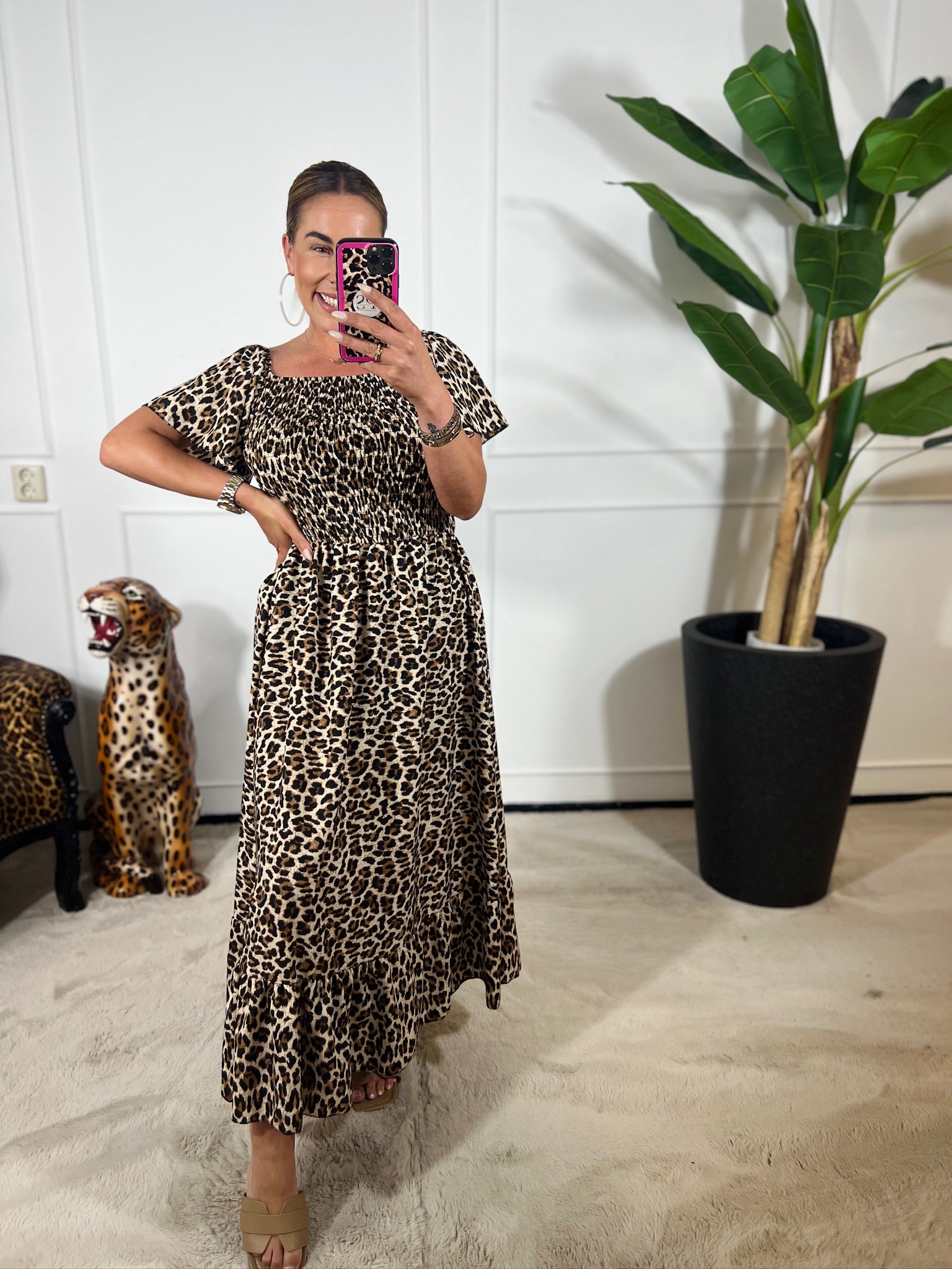 JULIE LEOPARD MAXI DRESS