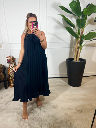 MALISSA MAXI PLISSÉ DRESS