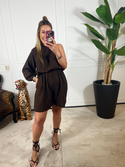 SIENNA ONE SHOULDER PLAYSUIT