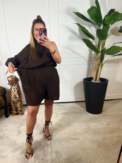 SIENNA ONE SHOULDER PLAYSUIT