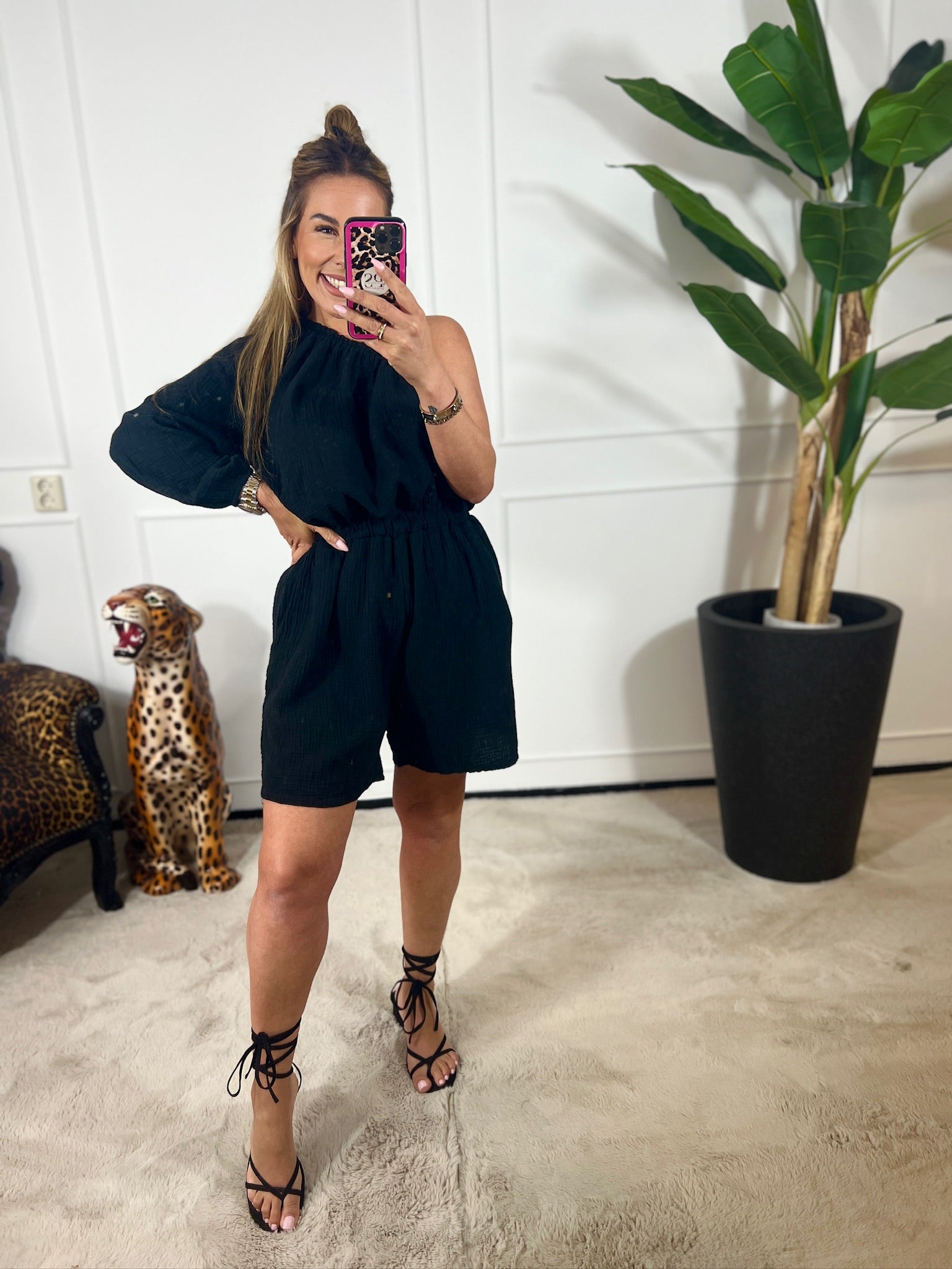 SIENNA ONE SHOULDER PLAYSUIT