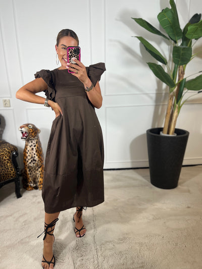 LAUREN RUFFLE DRESS