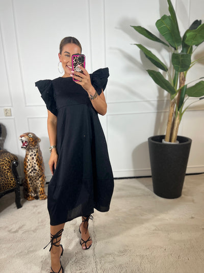 LAUREN RUFFLE DRESS