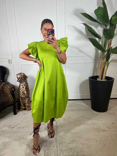 LAUREN RUFFLE DRESS