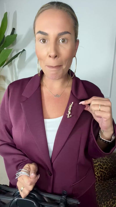LUXE STRETCH SET MET BROCHE