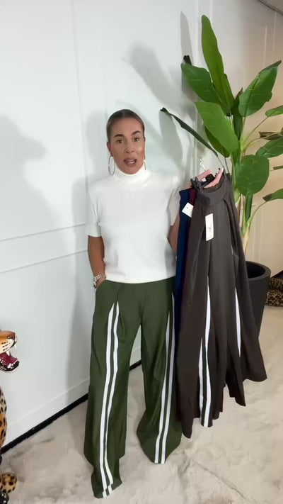 WHITE STRIPE PANTALON