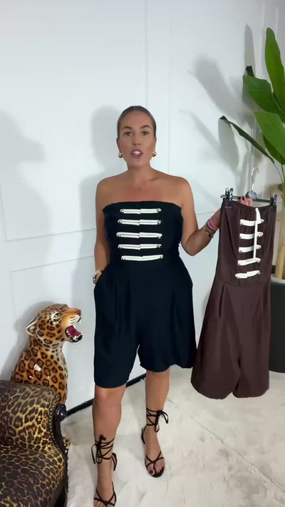 OLIVIA STRAPLESS PLAYSUIT