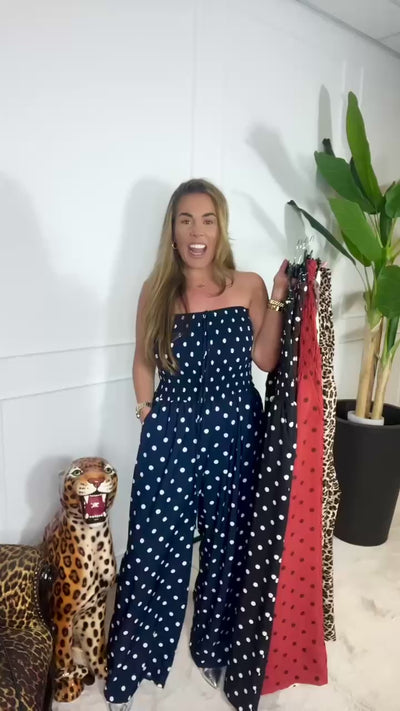 DOTTY STRAPLESS JUMPSUIT