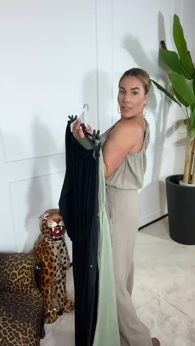 MOUSSELINE ONE-SHOULDER JUMPSUIT